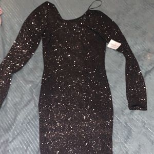 Black glitter dress